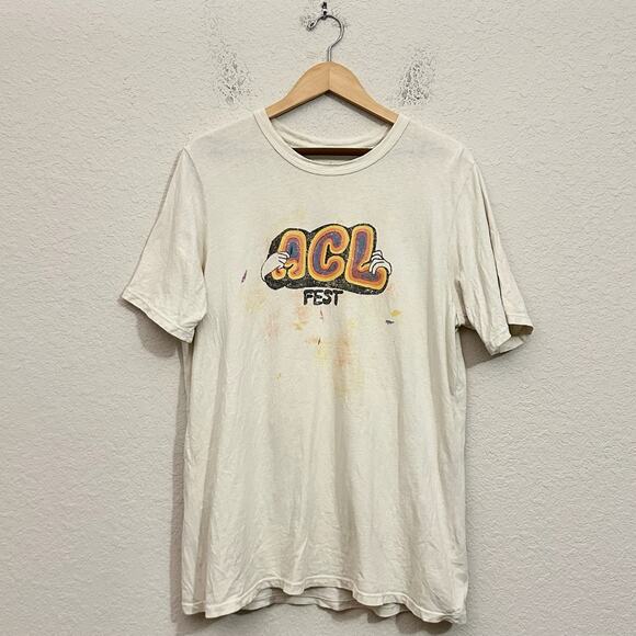 IMOGENE + WILLIE ACL T-Shirt Ivory Austin City Limits Music Festival Tee - Picture 2 of 9